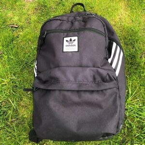 Adidas National SST Unisex’s black and White Backpack Size  21”x11”x9”
